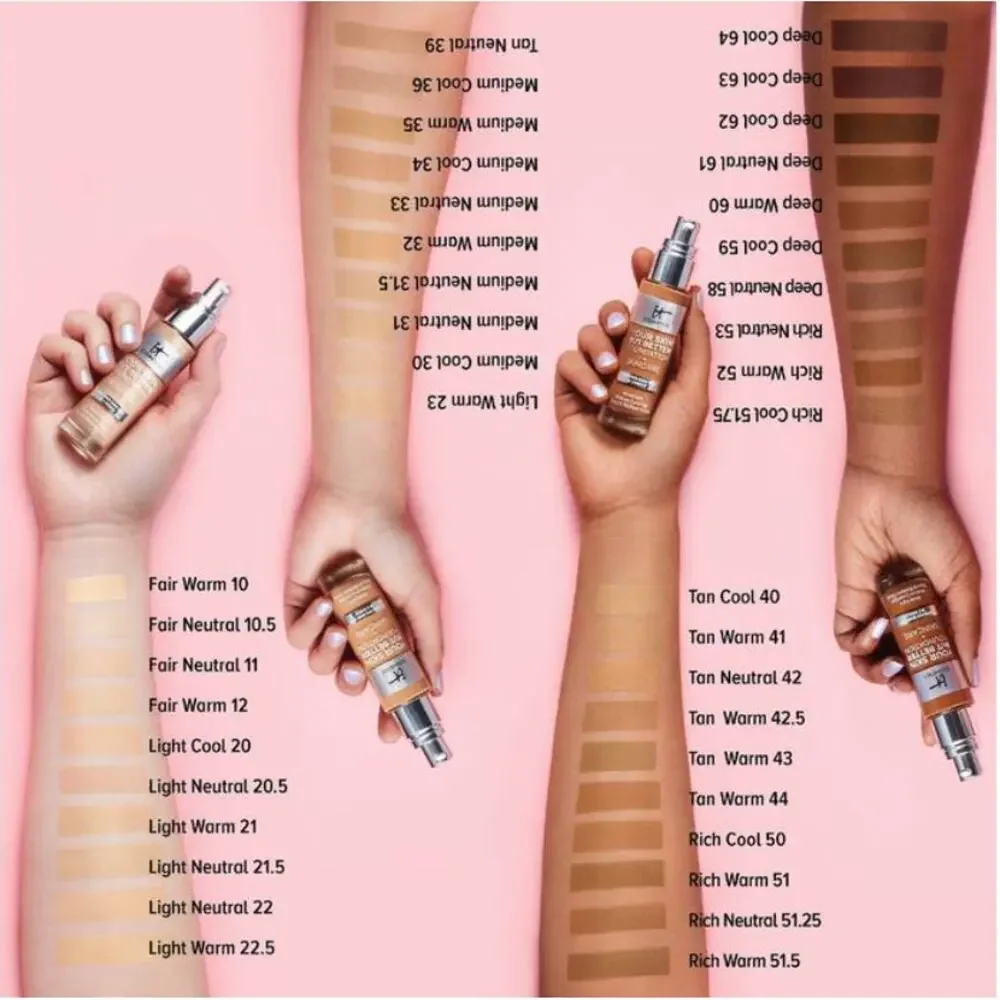 IT Cosmetics Your Skin But Better Foundation + Skincare Rich Cool 50
